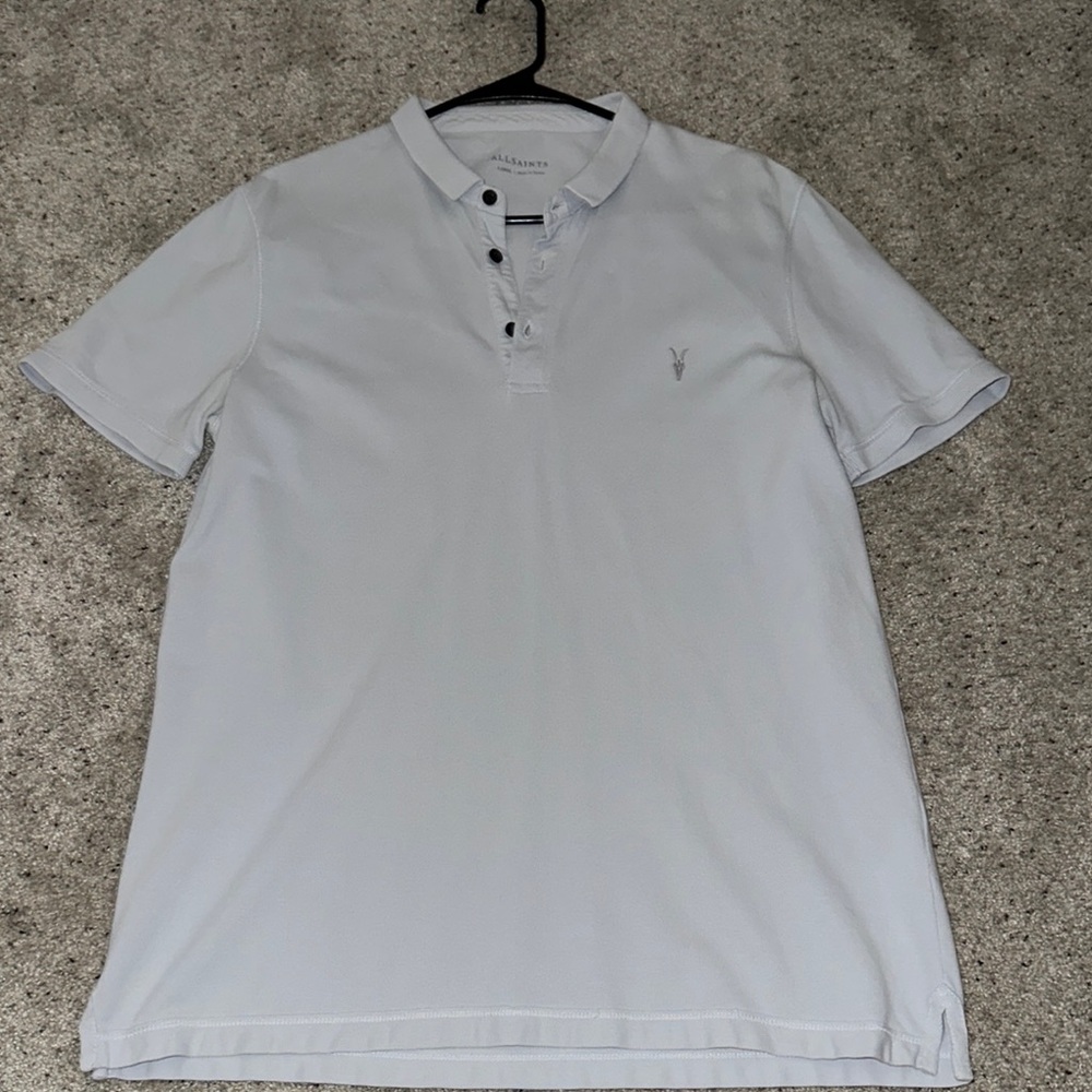 All Saints Gray Polo Shirt Casual Style
